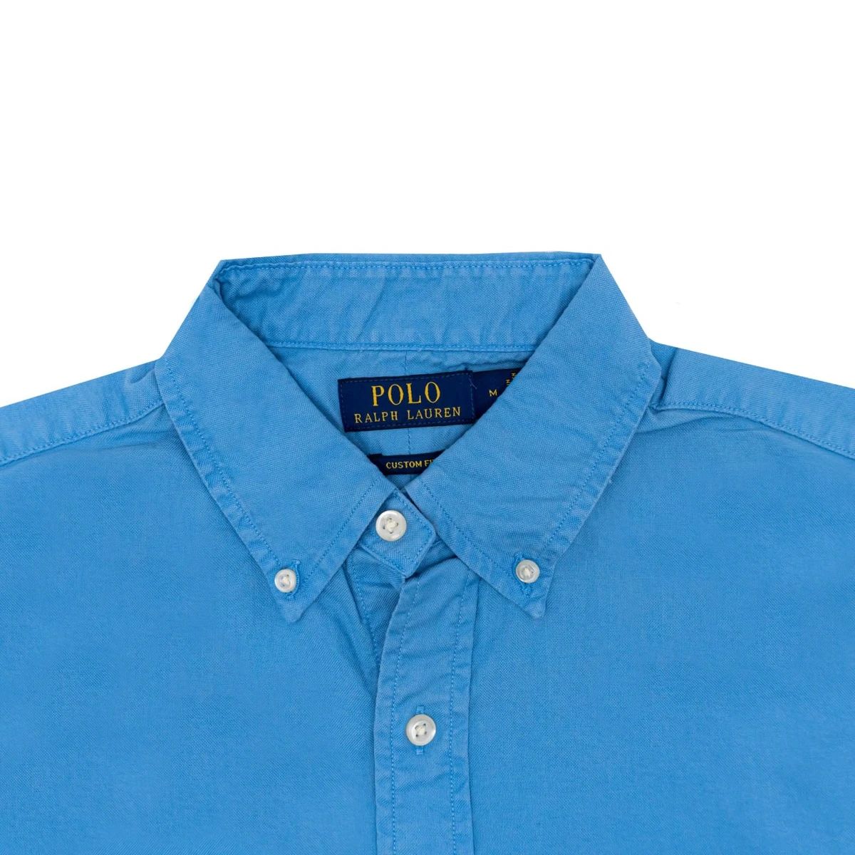 Promo Polo Ralph Lauren Garment Dyed Oxford Shirt Blue Diskon 27% Di ...
