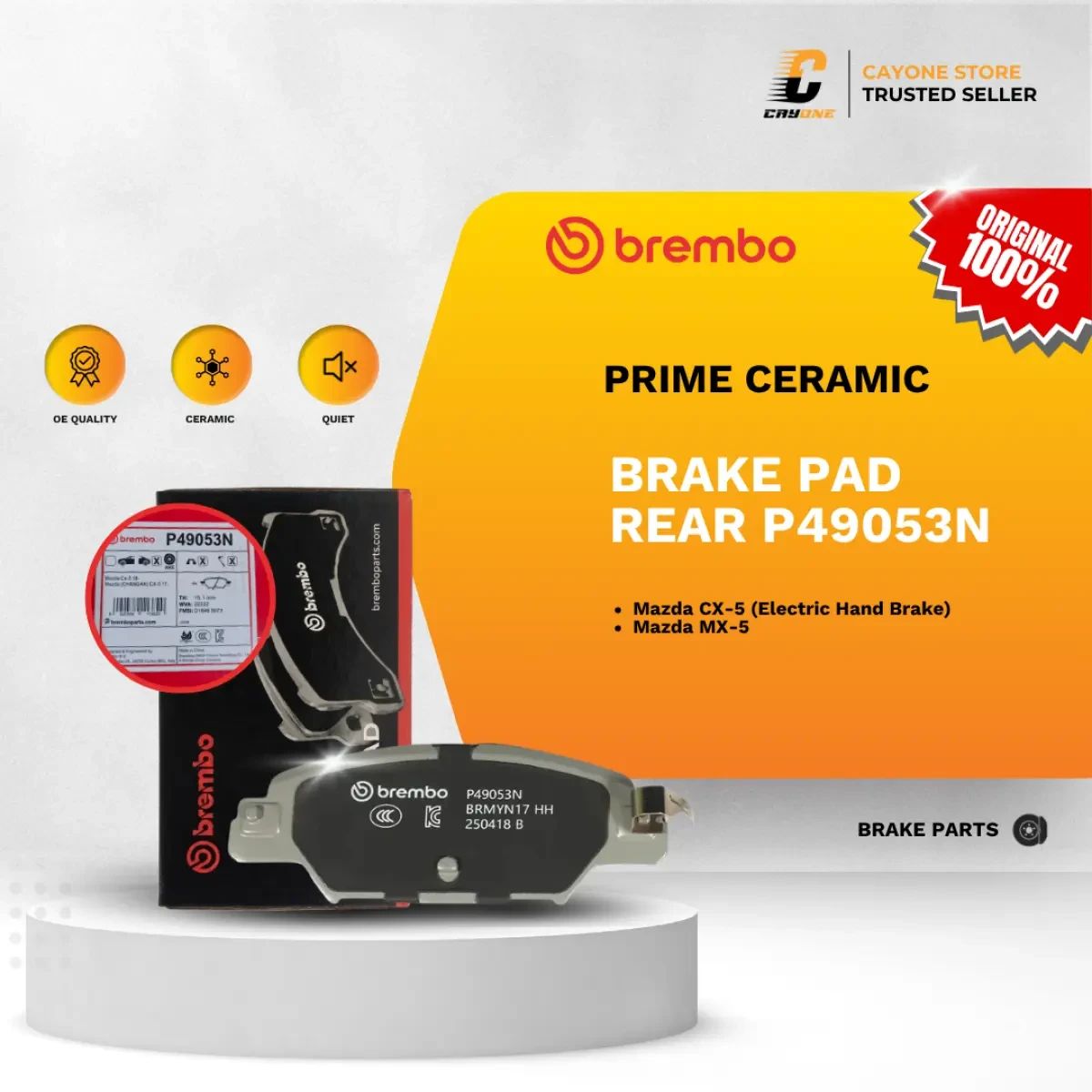 Jual Brembo Prime Ceramic Brake Pad Kampas Rem Belakang Mazda Cx-5