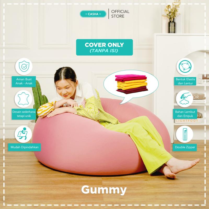 Jual (cover Only) Casha Gummy Xl Bahan Polyester Stretch Tanpa Isi
