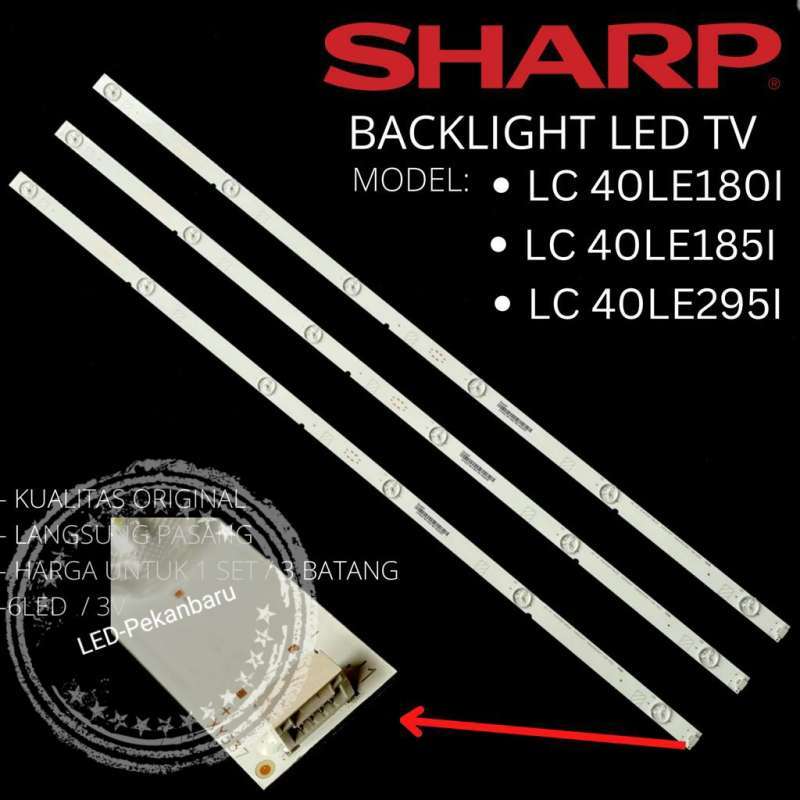 Jual BACKLIGHT LED TV SHARP LC 40LE185I 40LE185 LAMPU BL 6K 40 INC INCH