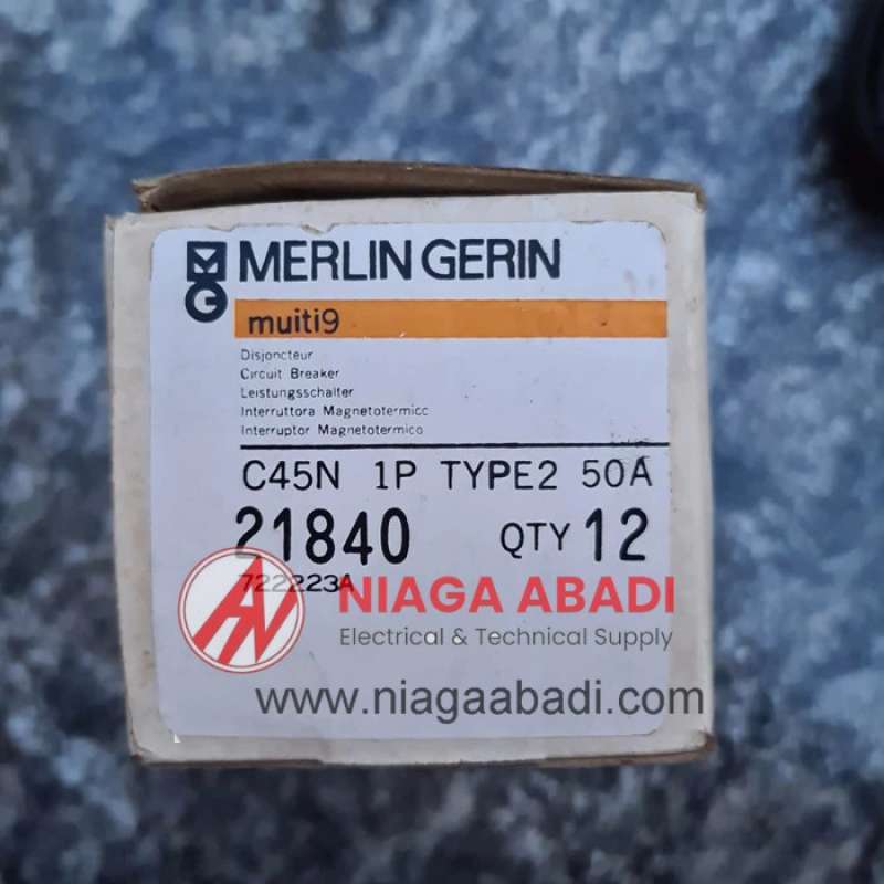 Promo MCB Merlin Gerin Multi9 C45N C50 50A 1P 21840 Diskon 23% di ...