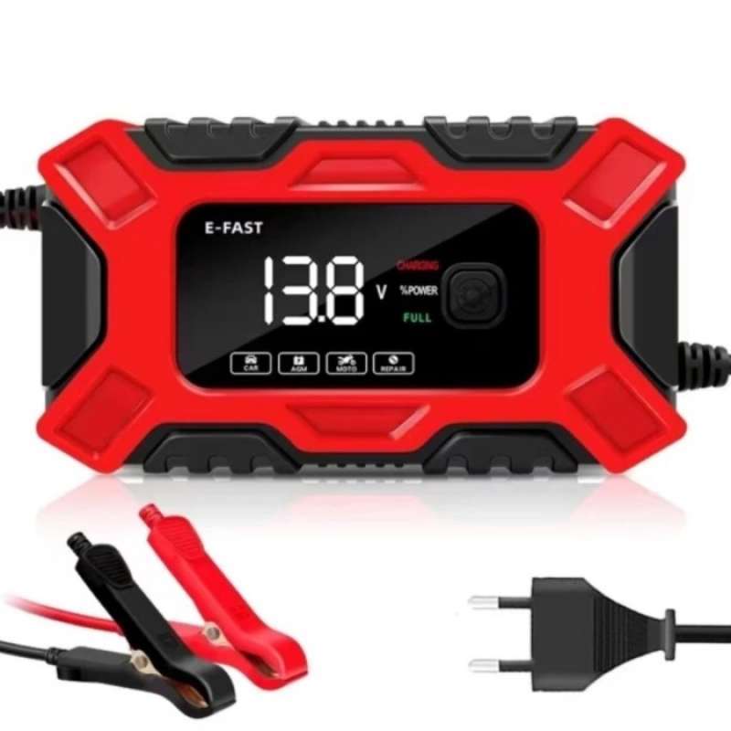 Promo Cas Aki Mobil Motor 12V 6A Repair Aki Otomatis/Charger Aki