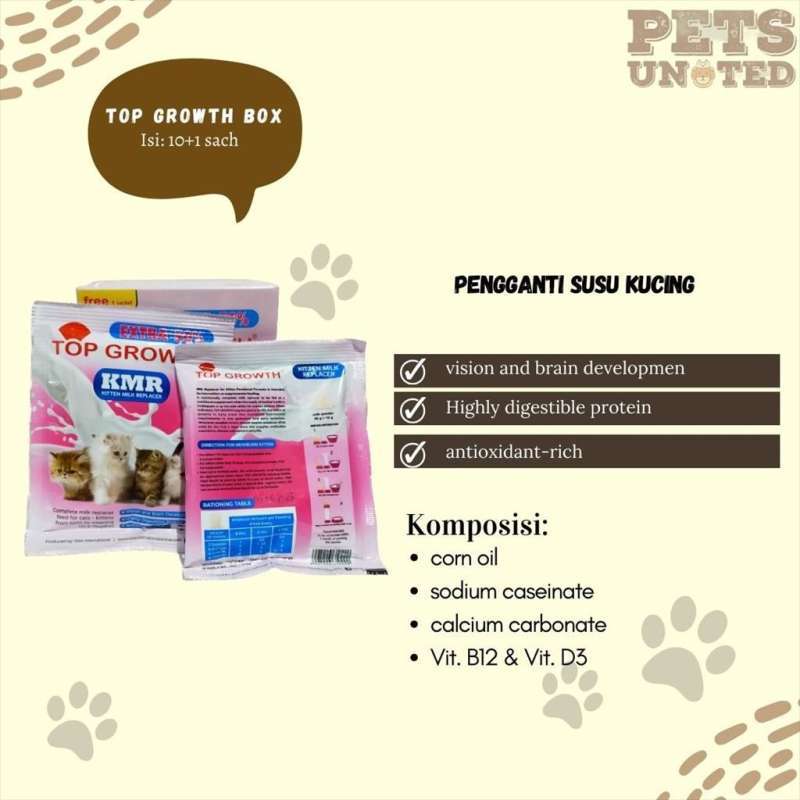Nutri Growth Susu Anak Kucing Kitten Milk Replacer No Growwsy Growsy