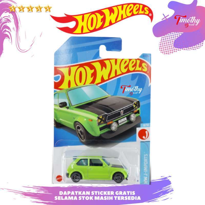 Hot Wheels Honda Civic Custom 1973 - Édition 2025, Boîte US, 1:64, Neuf