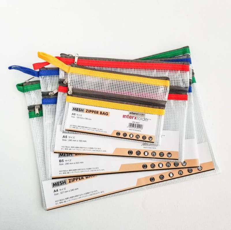 Jual Interx Folder Mesh Zipper Bag Zbx / File Organizer Di Seller Toko ...