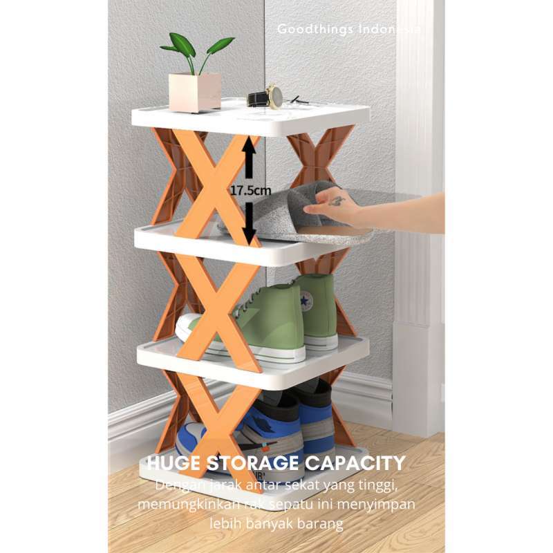 Promo Goodthings Zigzag Shoe Furniture Rak Sepatu Sandal Plastik Susun ...