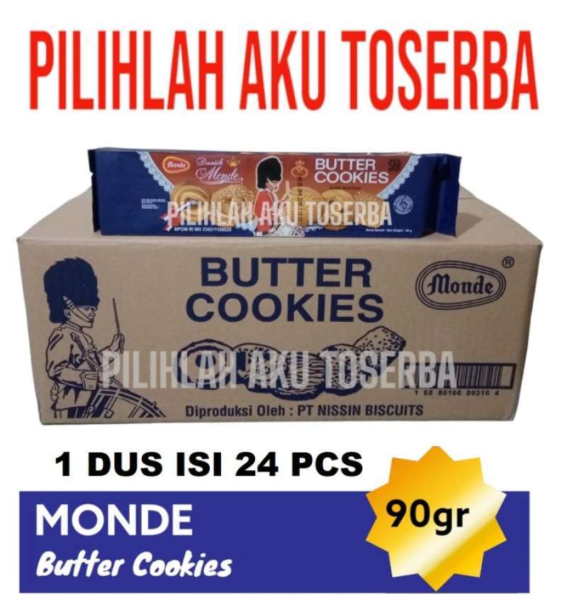 Promo Biskuit Monde Butter Cookies 90 Gr ( Harga 1 Dus Isi 24 Pcs