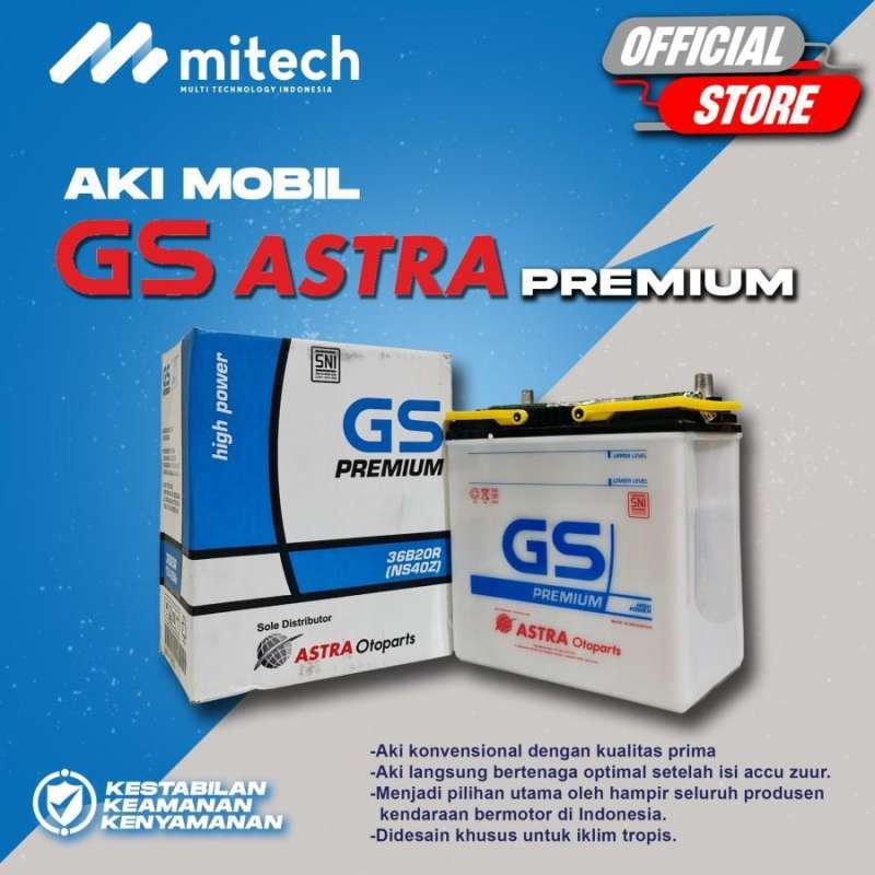 Jual Aki Mobil Toyota Avanza Gs Premium Astra NS40Z Aki Basah 12V