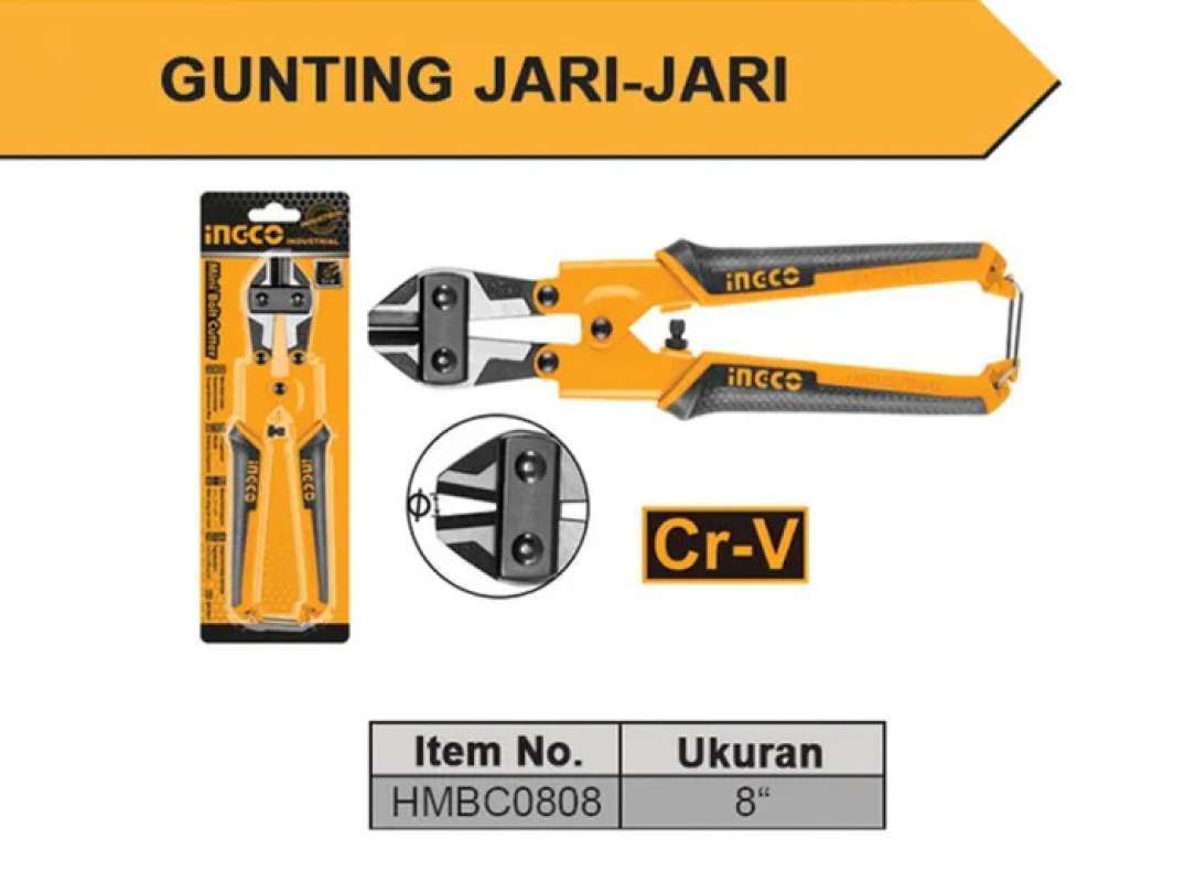 Jual Bolt Cutter 8 Inch Ingco Hmbc0808 Gunting Jari Jari Mini Kawat ...