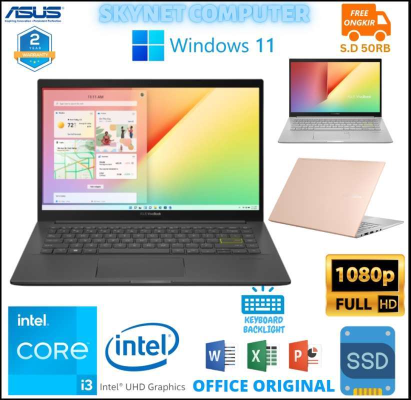Jual asus vivobook k413ea intel core i3 1125g4 ram8gb ssd512gb fhd ips