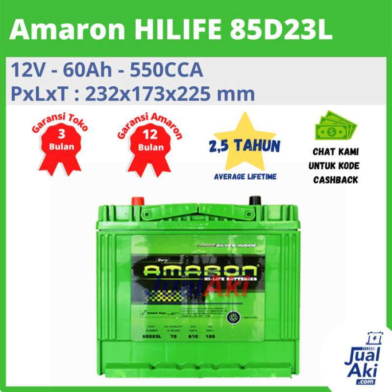 Promo Aki Mobil Toyota Alphard Amaron HI LIFE 55D23L / 85D23L Aki