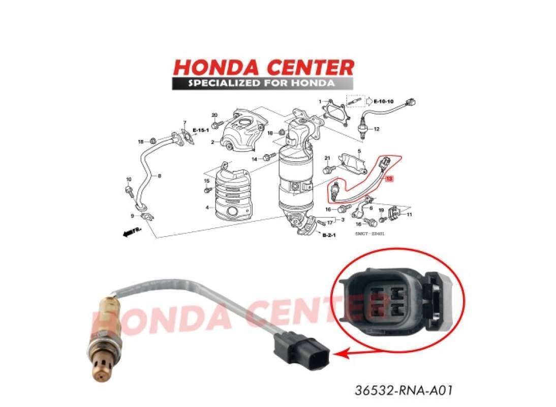 Promo SENSOR OXYGEN SENSOR OKSEN Honda CIVIC CRV 36532-RNA-A01 Diskon ...