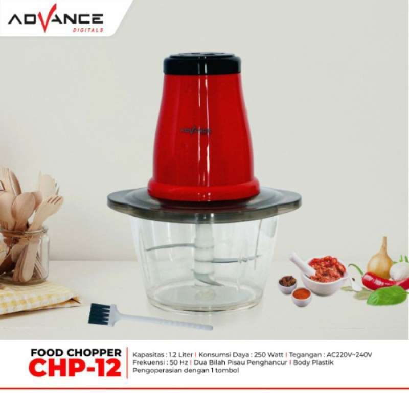 Jual advance food chopper 1.2l chp-12 / penggiling daging dan bumbu di ...