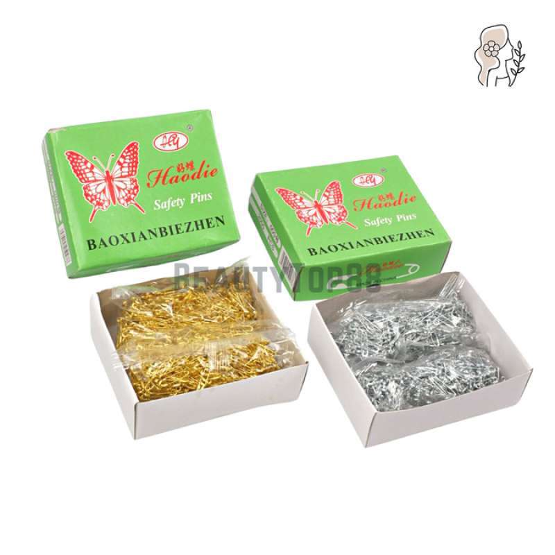 Promo Peniti Kecil Sier Gold / Safety Pin Emas Hijab Jilbab [PER BOX