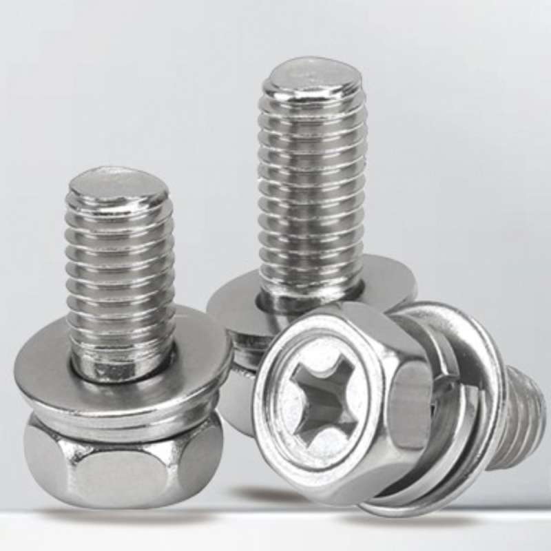 Jual MUR DAN BAUT UKURAN LUBANG 6 HEX BOLT DAN FLANGE NUT 304, Ukuran