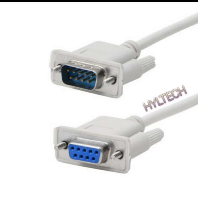 thumbnail image 2 of 25 FT Serial RS-232 DB9 Male To Female Extension Cable – Beige, Molded, Universal 2 of 6