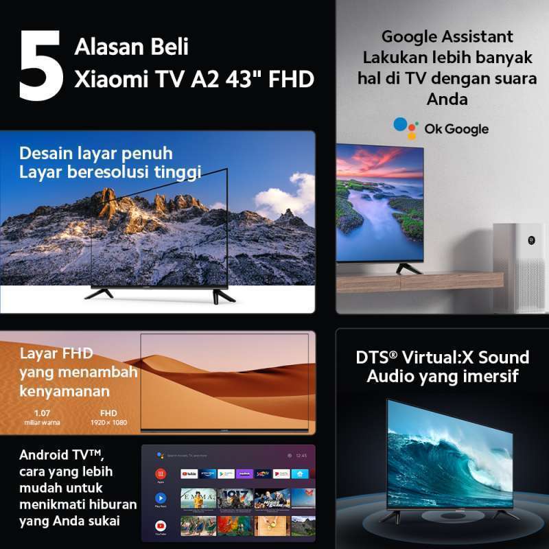 Android Fhdtv Jual Xiaomi Official A2 Smart Tv 43 Fhd Android Tv Dolby Audio Di ...