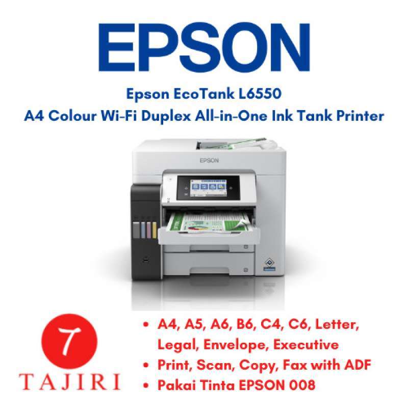 Jual Epson EcoTank L6550 A4 Colour Wi-Fi Duplex All-in-One Ink Tank ...