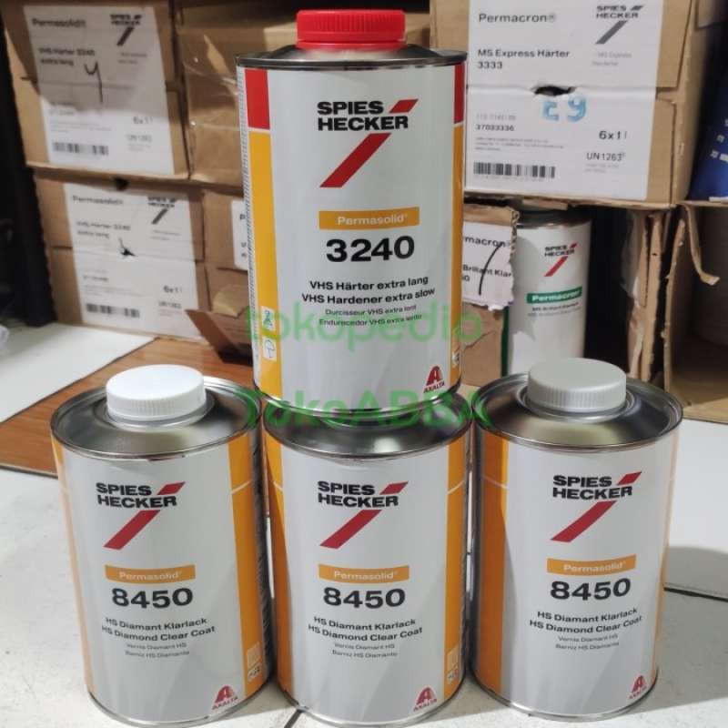 Jual 3.L set Clear coat spies hecker HS Diamond & Hardener VHS Exstra