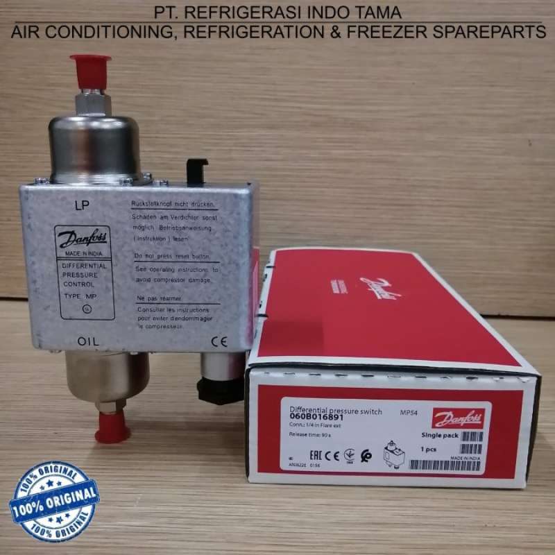 Promo Mp 54 Differential Pressure Switch Danfoss Fixed 90 Sec / Oil