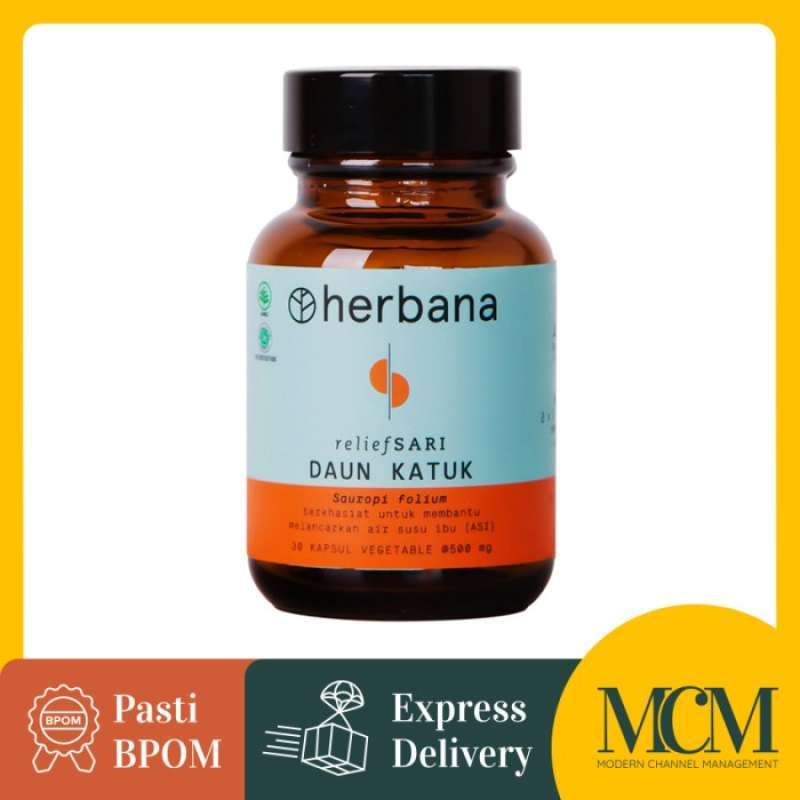 Jual Herbana Relief Sari Daun Katuk 30 Kapsul Meningkatkan Produksi