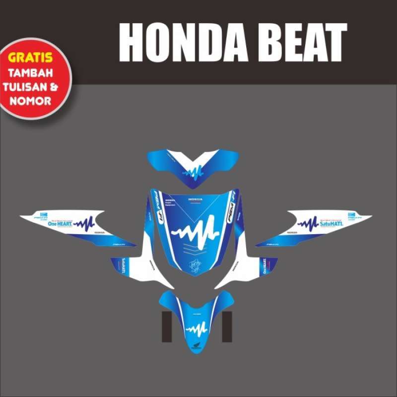 Promo Sticker Striping Decal Motor Kustom Custom Stiker Honda Beat Full
