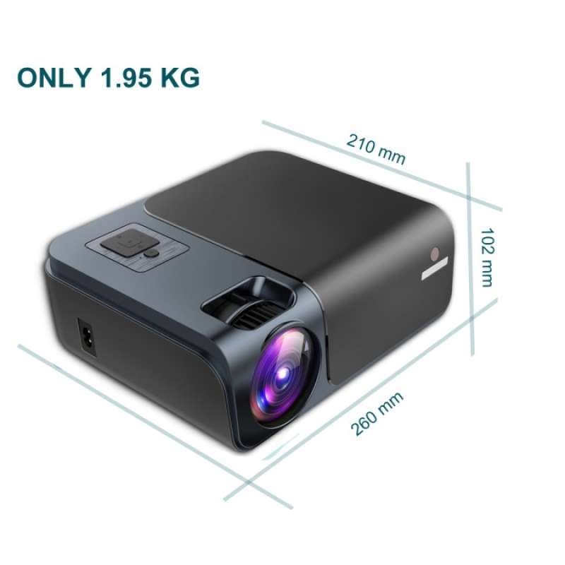 Proyektor Cheerlux C50 Android Wifi Bluetooth Auto Focus 4000 Lumens 1080P FHD | Projector Cheerlux C50 Android Wifi Mirroring Ke HP