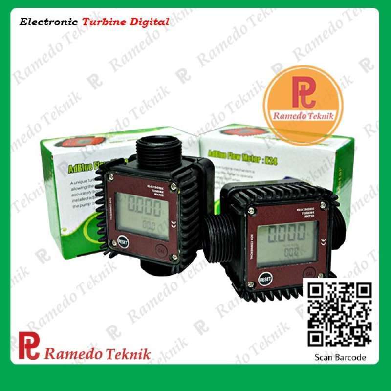 Jual Flow Meter Electronic Turbine Digital 1 Inch K24 - Horizontal di ...
