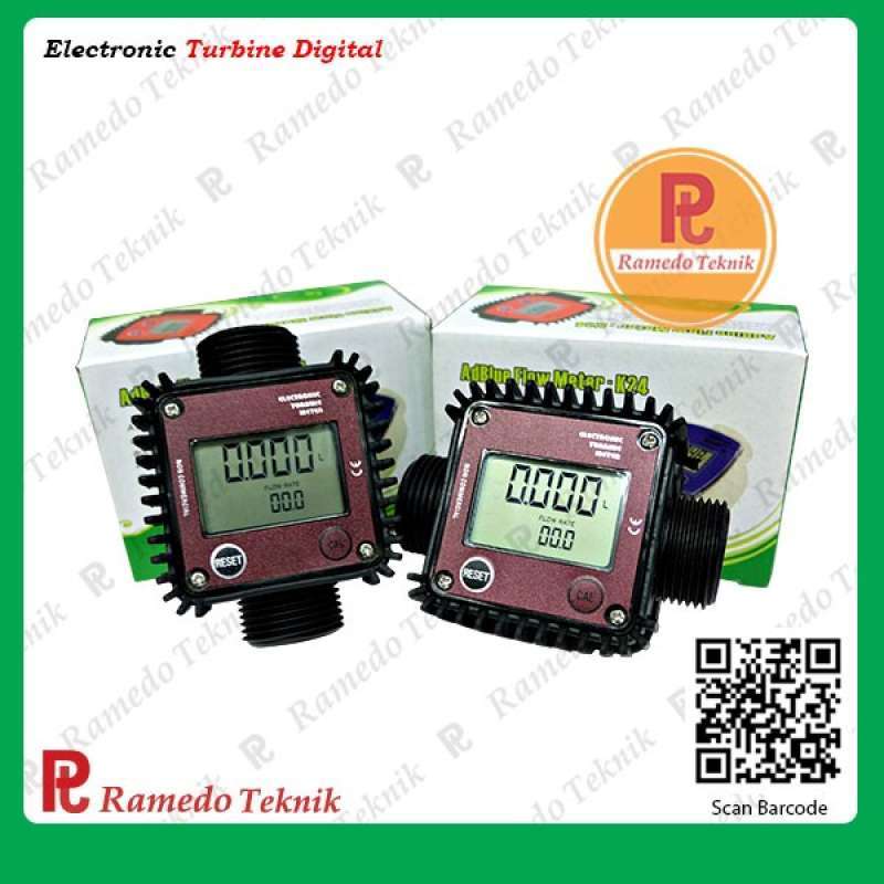 Jual Flow Meter Electronic Turbine Digital 1 Inch K24 - Horizontal di ...