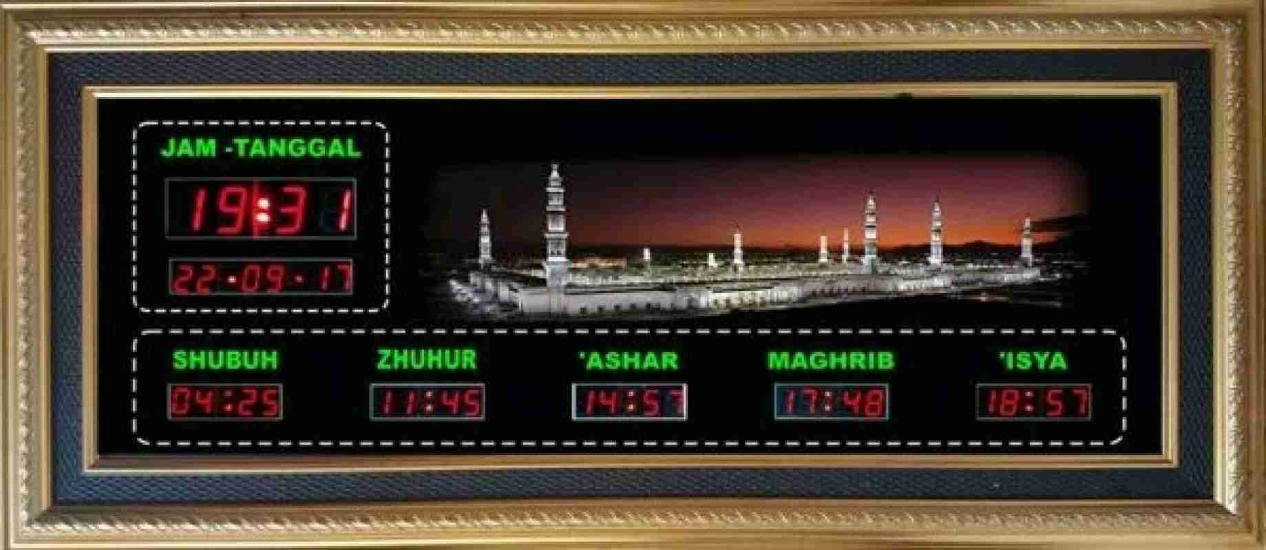 Promo jam digital sholat masjid jeda iqomah jadwal shalat mushola