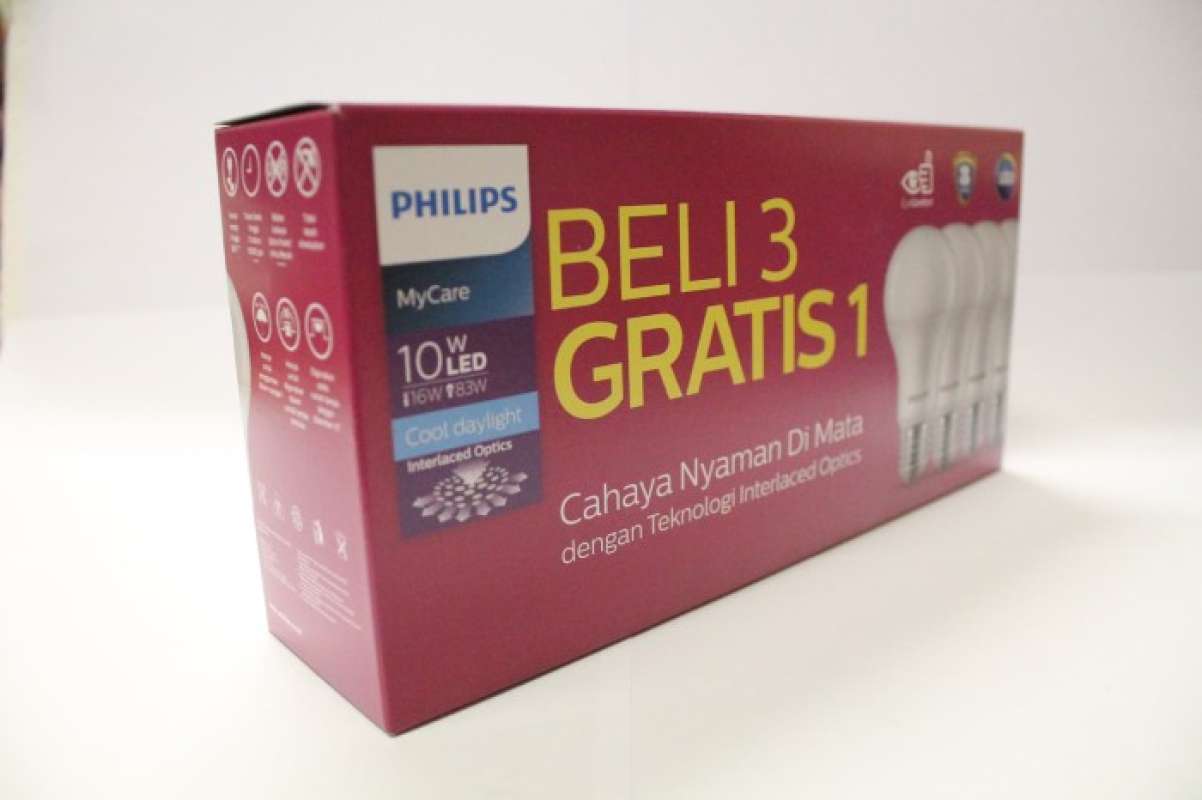 Promo Lampu Philips Led [Pack] Bulb 10-83W E27 6500K 230V A60-Mycare ...