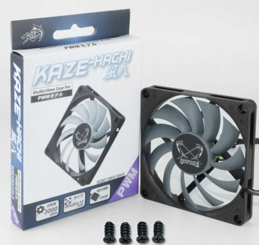 Promo Scythe Kaze Hachi 80 Mm 8 Cm Fan Slim Pwm 3000 Rpm Case Cpu Non ...