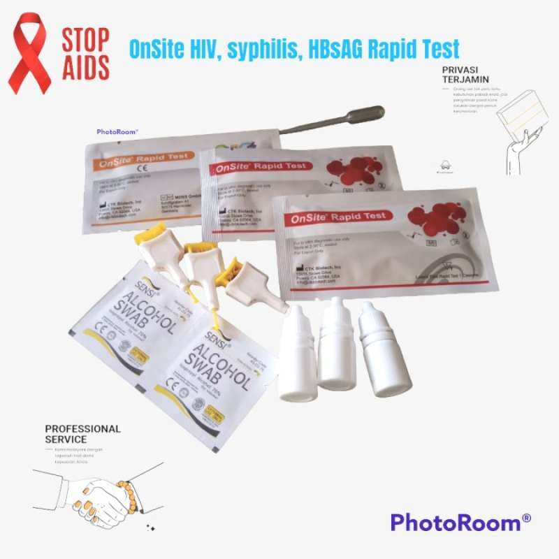 Promo paket HIV dan Syphilis, HBsAG alat test mandiri satu paket 3