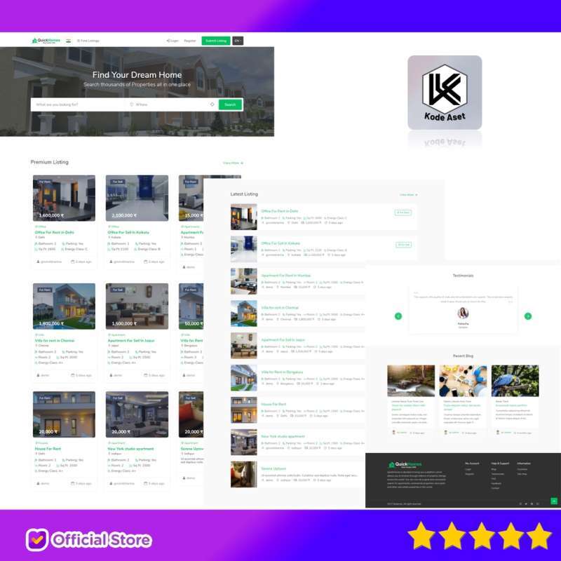 Promo SOURCE CODE APLIKASI QUICKHOMES REAL ESTATE CMS PHP SCRIPT BY