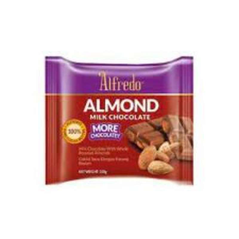 Jual Alfredo Bar Hazelnut & Almond Milk Chocolate / Coklat Susu 100Gr