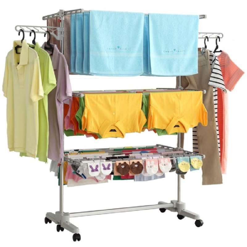 Promo Jemuran Lipat Beroda Neohaus Drying Rack Made In Korea Dusdusan