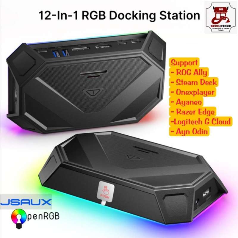 Jual Jsaux 12 In 1 Rgb Docking Station Rog Ally Steam Deck Ayaneo Dock