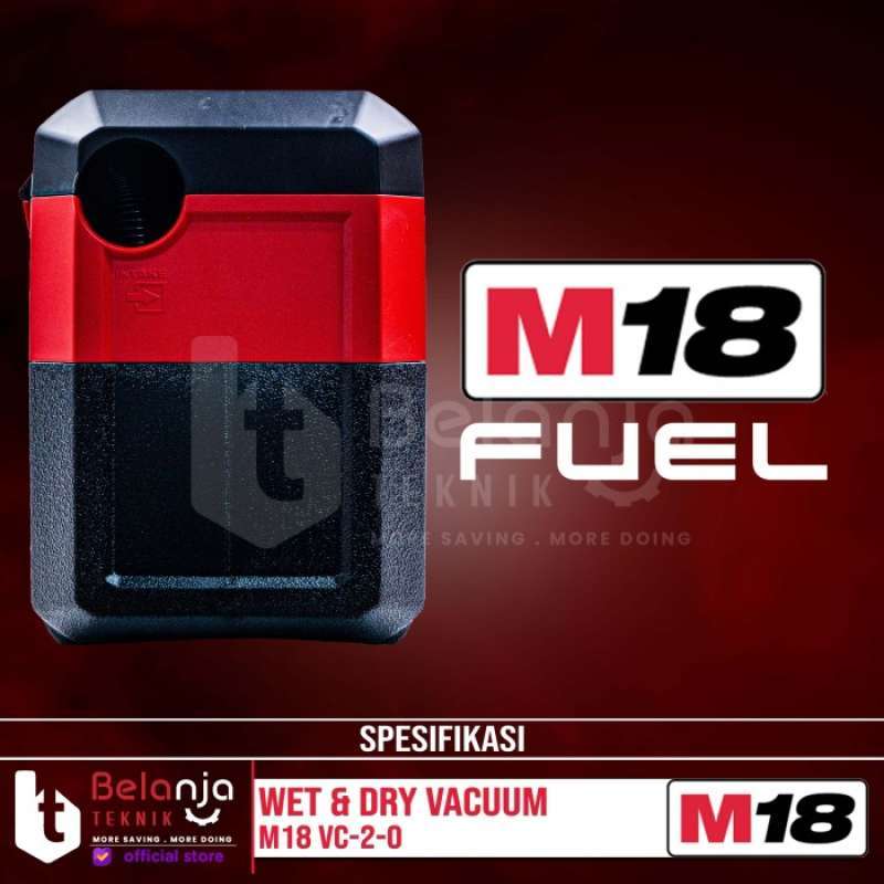 Promo Milwaukee Wet & Dry Vacuum Cordless M18 VC20 Penghisap Debu SET