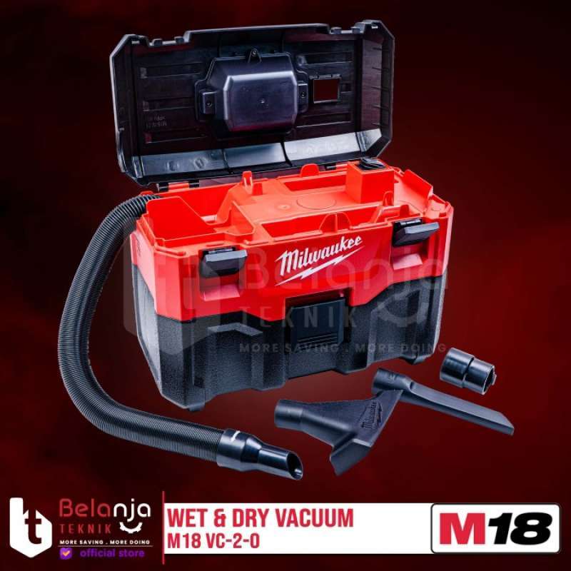 Promo Milwaukee Wet & Dry Vacuum Cordless M18 VC20 Penghisap Debu SET