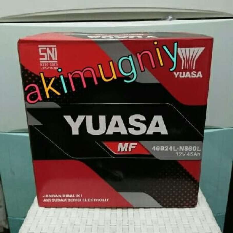 Promo aki ns60l yuasa mf 46b24l aki kering Diskon 24% di Seller