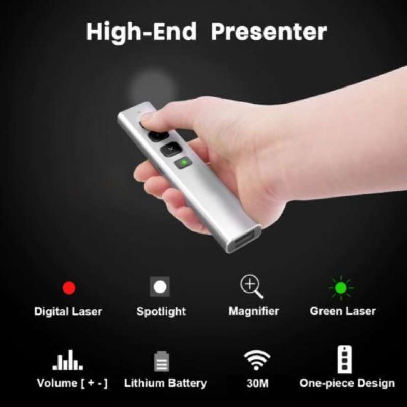 Promo Hawk G600 Spotlight Magnifier Green Laser Wireless Presenter