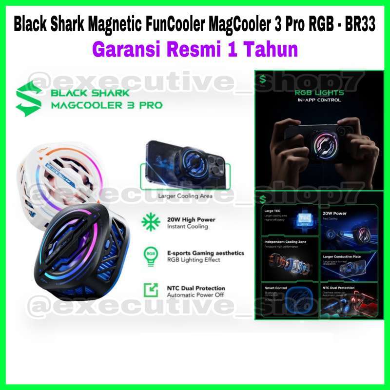 Black Shark FunCooler 3 Pro Enfriador de teléfono celular Black