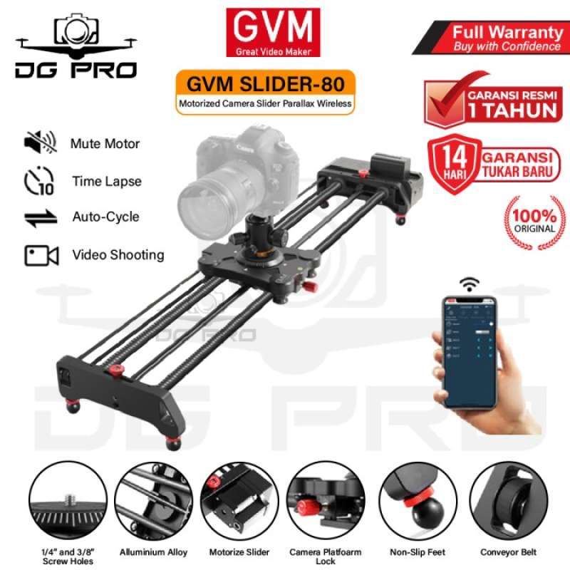 Promo GVM SLIDER80 Wireless Carbon Fiber Motorized Camera Slider