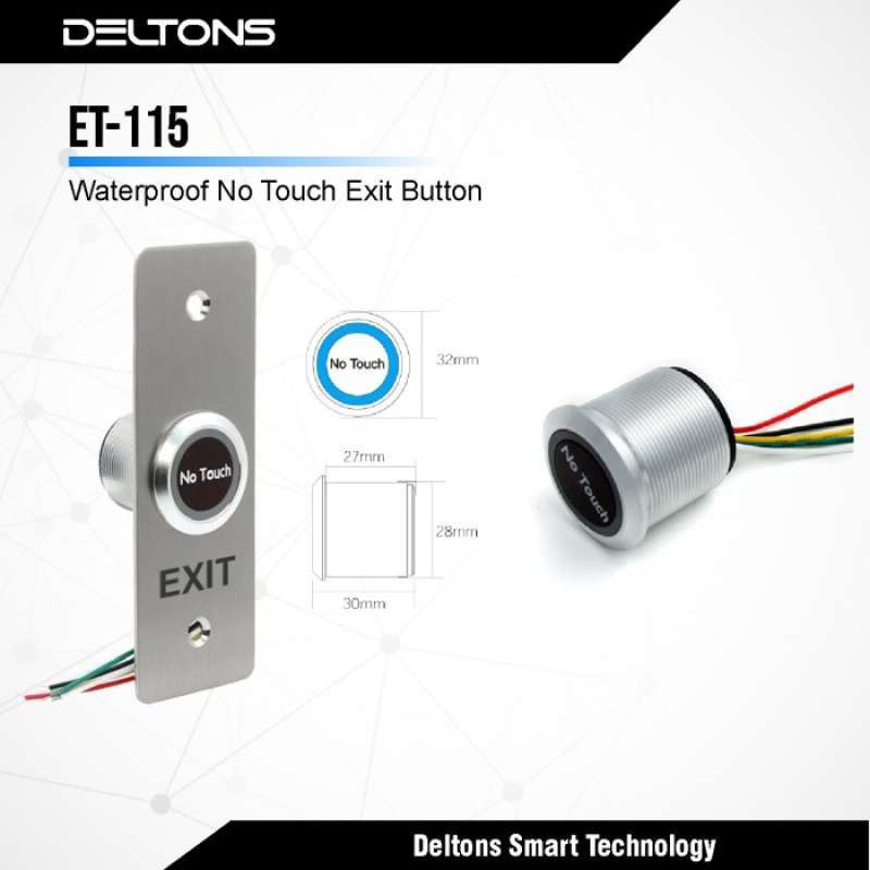 Promo Waterproof Exit Button ET115 No Touch Infrared Sensor Touchless ...