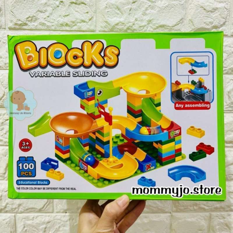 DUPLO Marble Race Run Slide ball building blocks Track Maze with Box