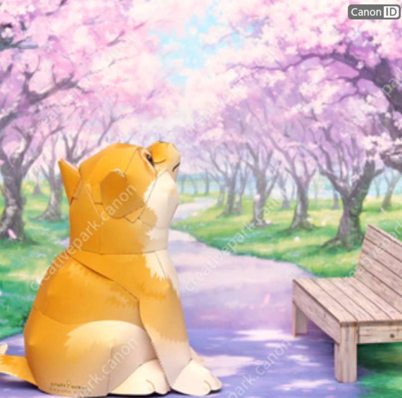 Promo DIORAMA CHERRY BLOSSOM PAPERCRAFT MINIATUR ACTION FIGURE DIY