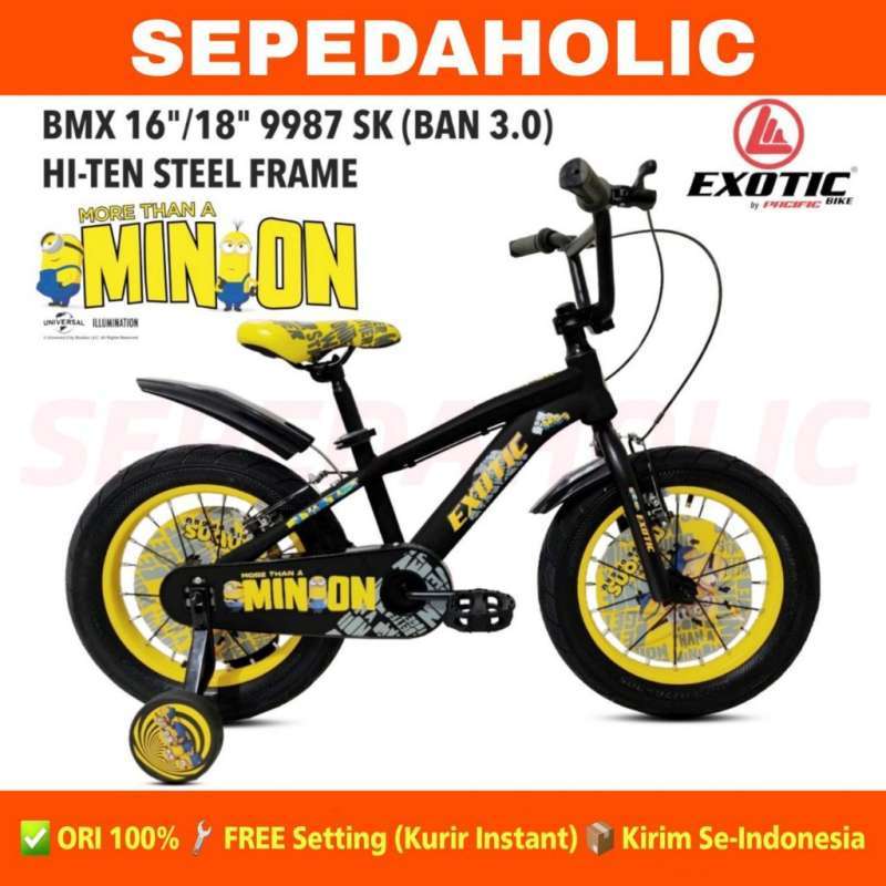 Promo Sepeda Anak Laki Bmx Exotic 9987 Sk Minions Minion Ukuran 16 18 Inch Diskon 14 Di Seller Sepedaholic Kuta Baru Kab. Tangerang Blibli