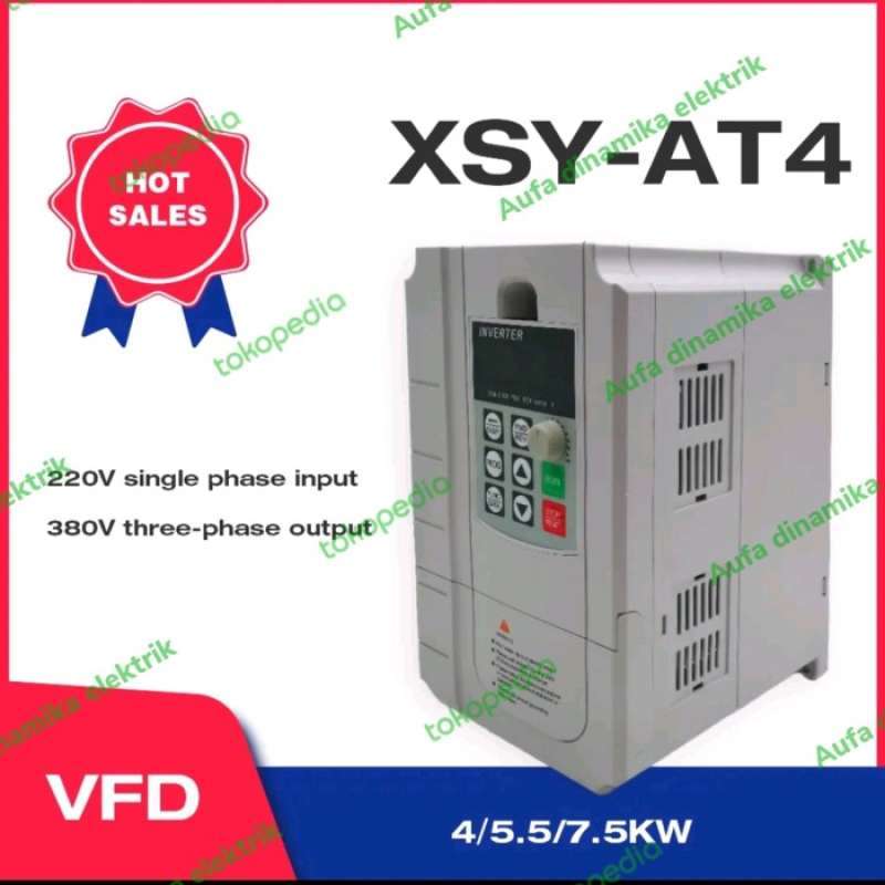 Promo inverter input 1phase 220vac output 3phase 380vac 4KW AT4 Diskon