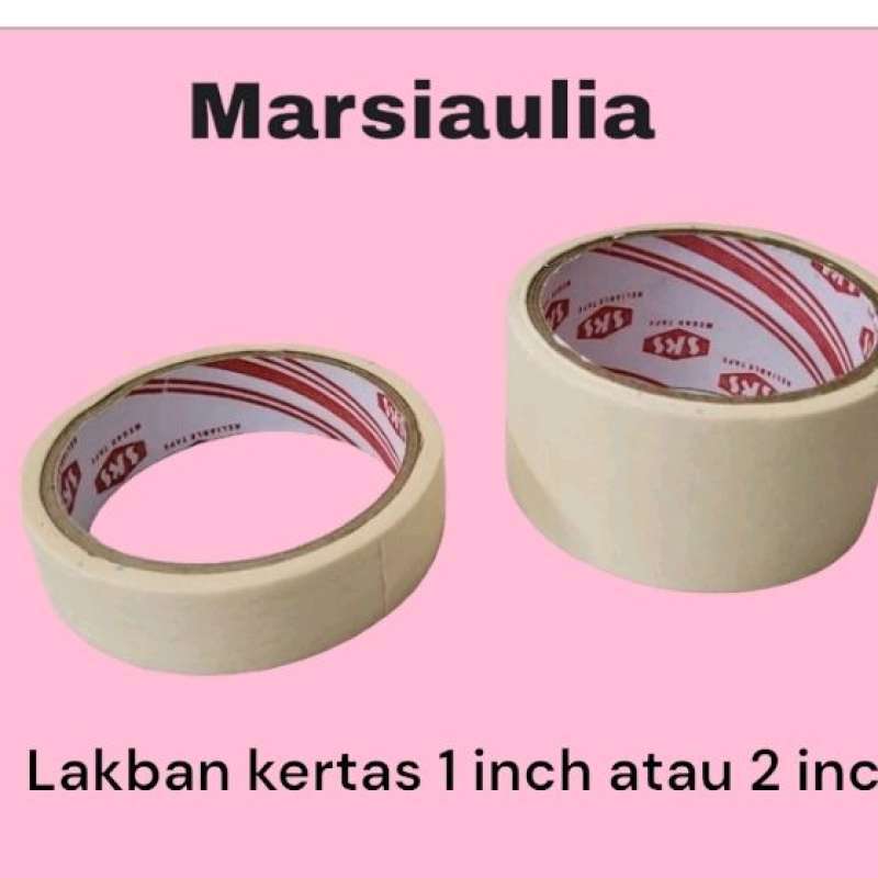 Jual Lakban kertas 1 inch atau 2 inch masking tape sks dll 1 Inch di
