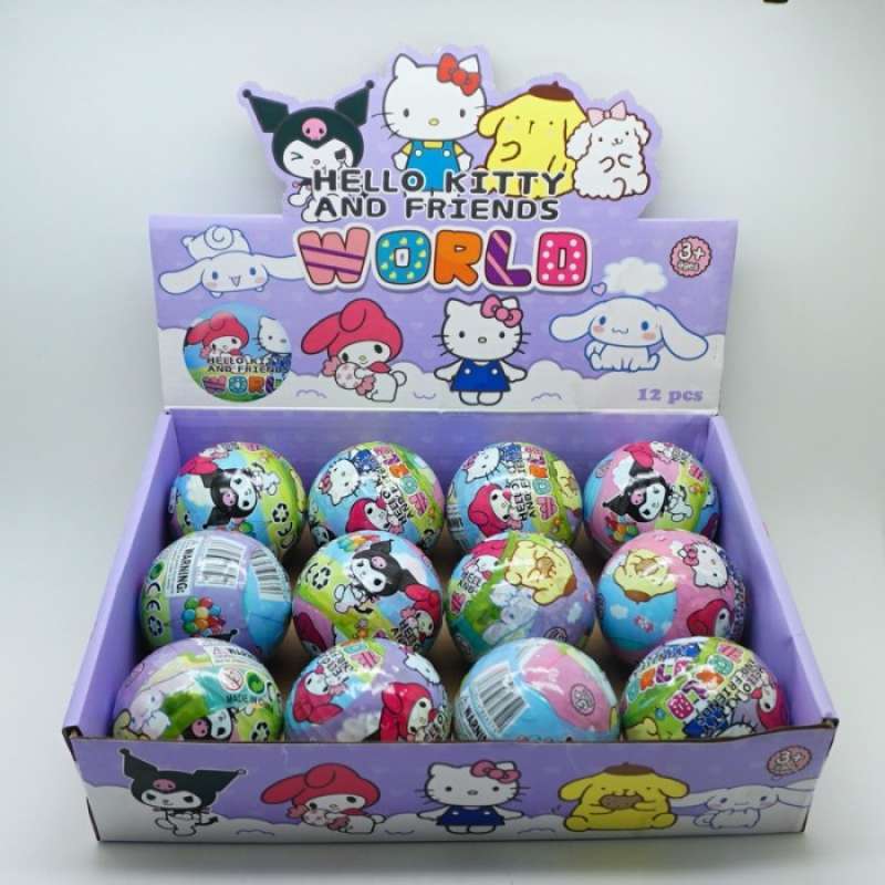 Jual Sanrio Hello Kitty Mystery Ball Surprise Keychain Gantungan Kunci